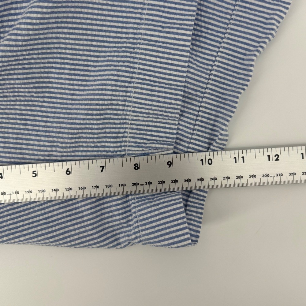 Vintage Polo Ralph Lauren Men Blue White Seersucker Striped Cotton Shorts Sz‎ 36 - Picture 6 of 6